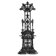 Mueble de recibidor victoriano Art Nouveau de hierro fundido a la manera de Christopher Dresser