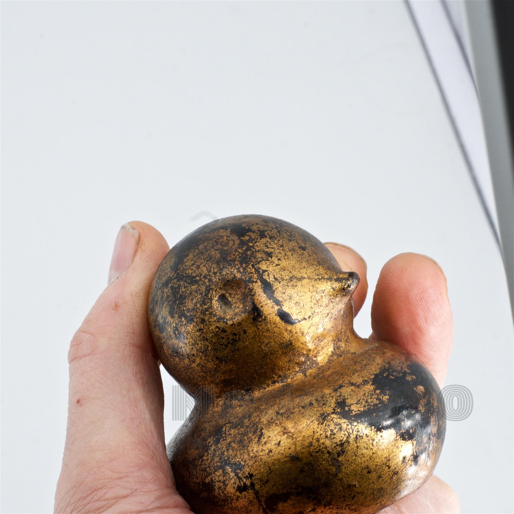 Victorian Cast Iron Kewpie Duck Paperweight Statuette Metal Arts Blacksmith Bird 2