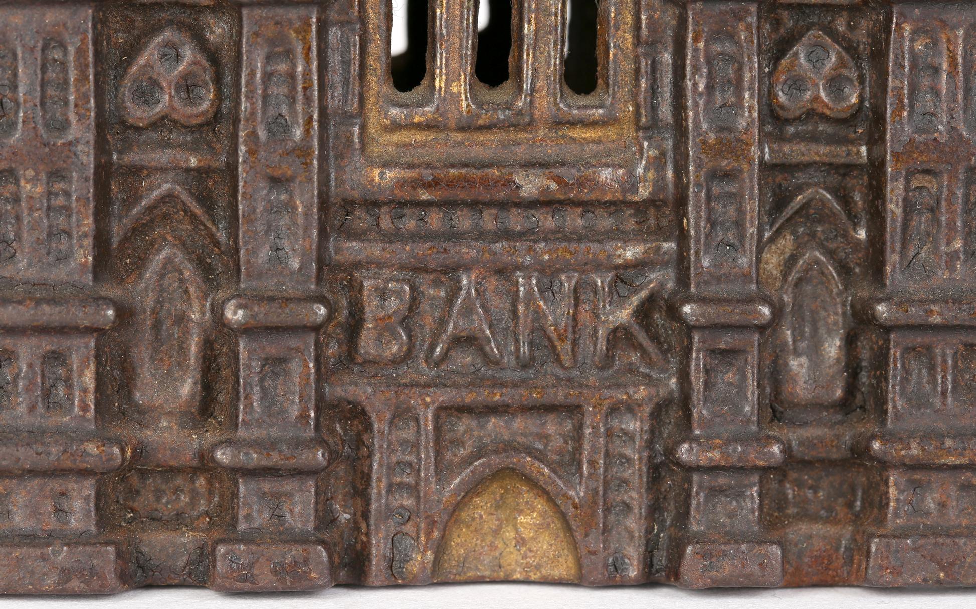 Victorian Cast Iron Model Bank Money Box In Good Condition In Bishop's Stortford, Hertfordshire