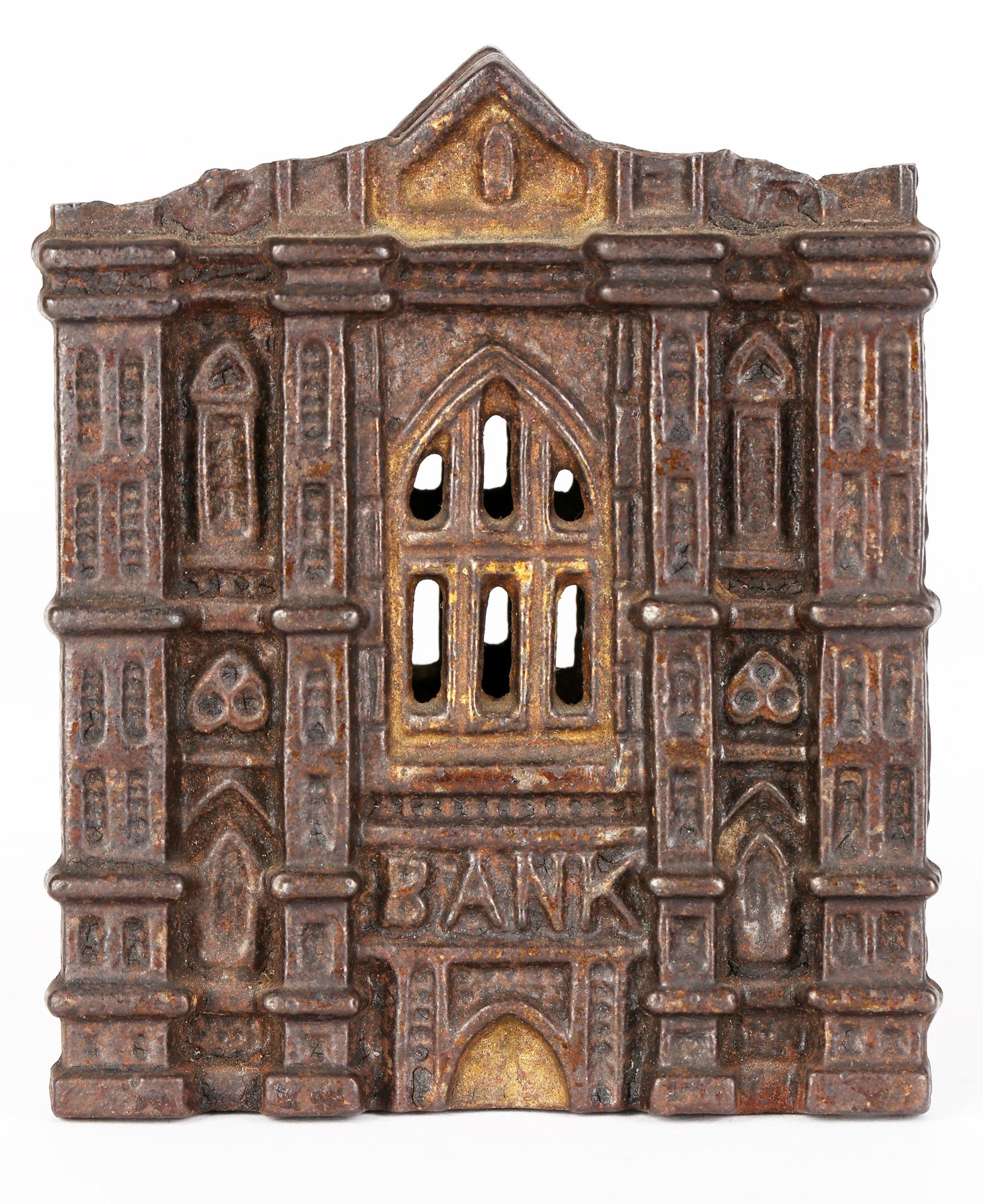 Victorian Cast Iron Model Bank Money Box 1