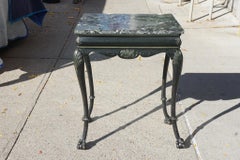 Victorian Cast Iron Painted Marble Topped Console Table
