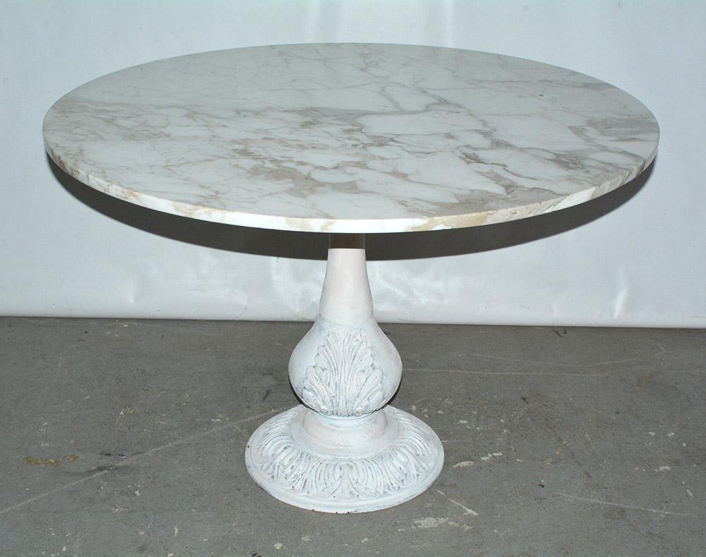 round marble pedestal table