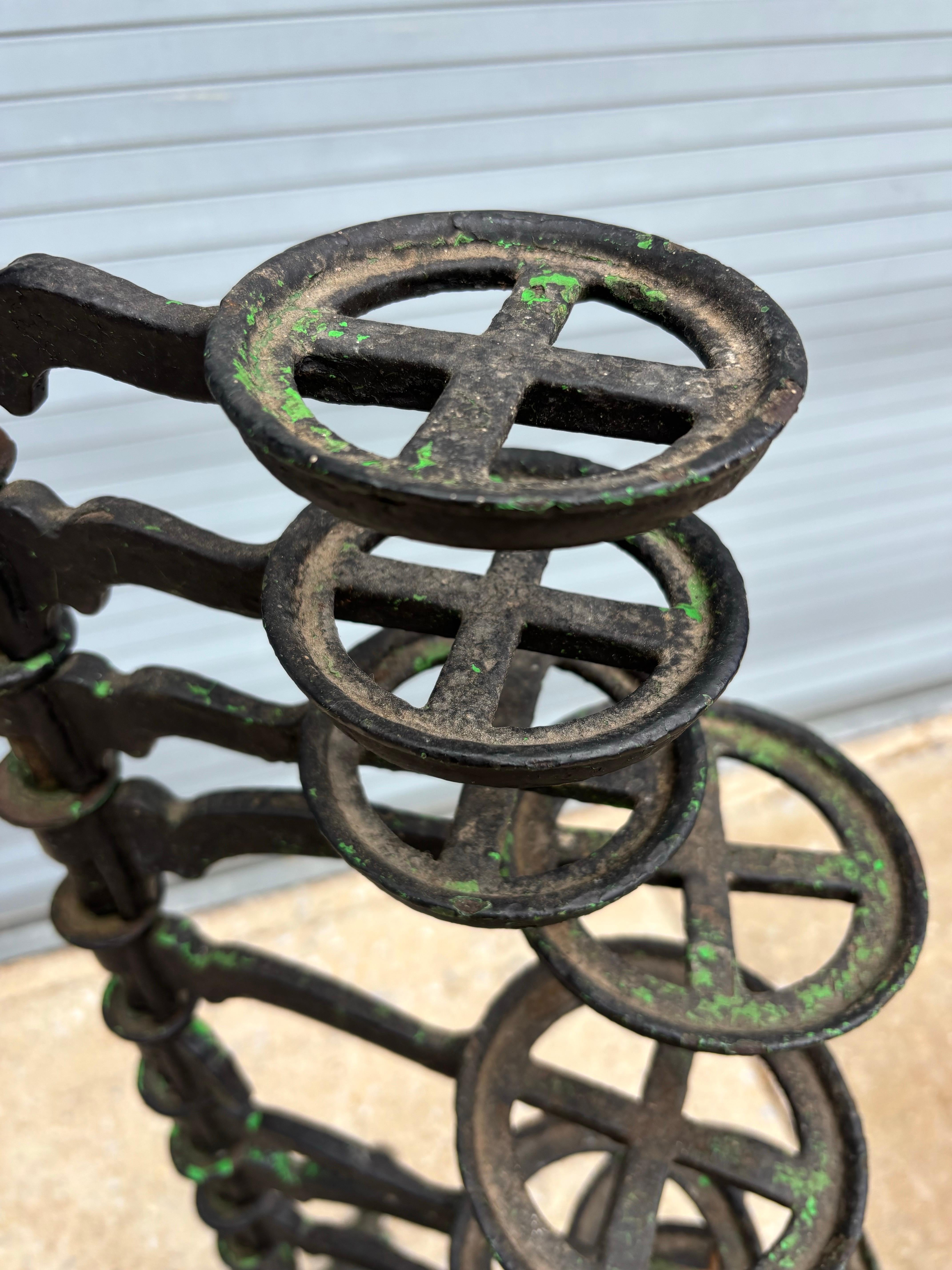 Victorian Cast Iron Rotating Plant Stand For Sale 4