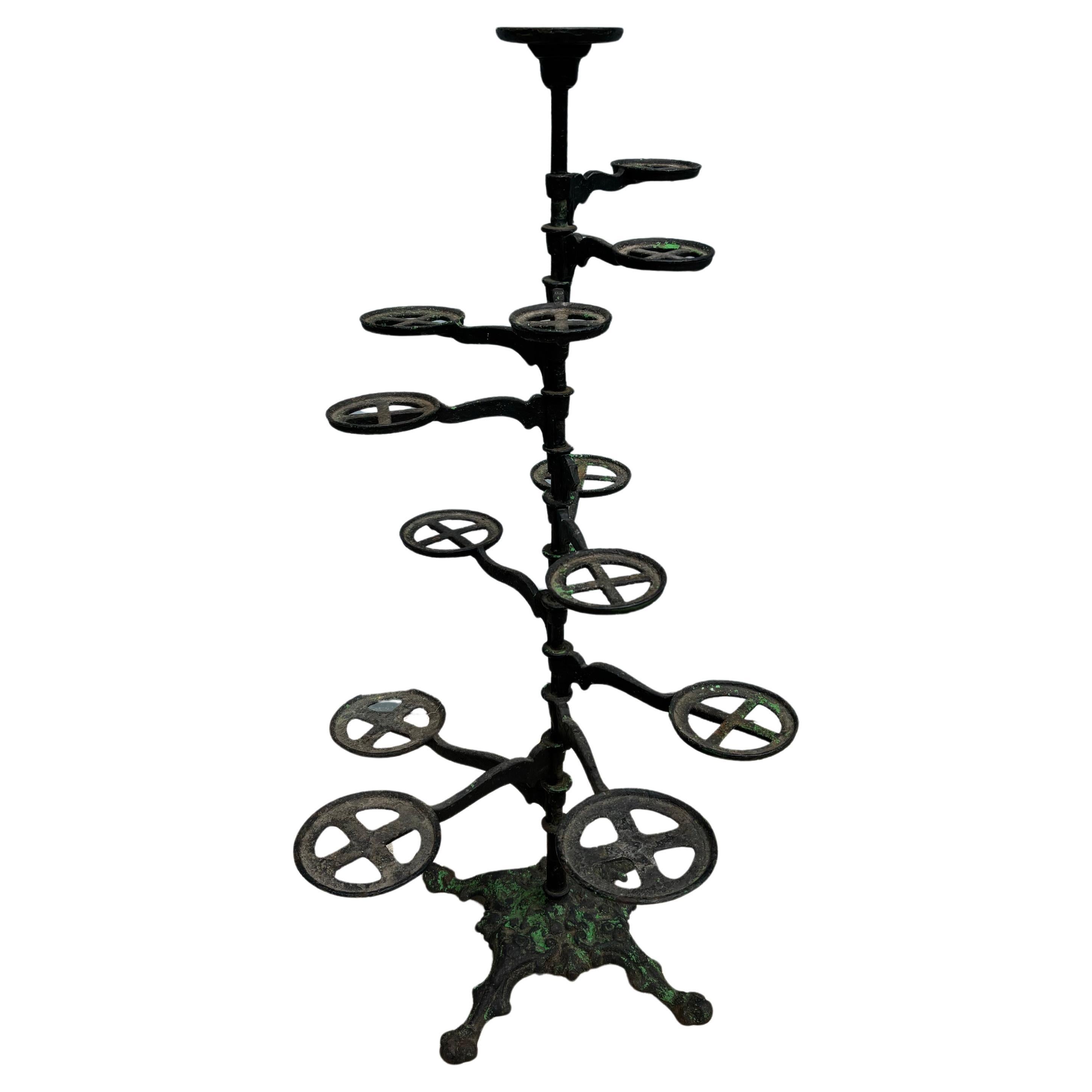 Victorian Cast Iron Rotating Plant Stand