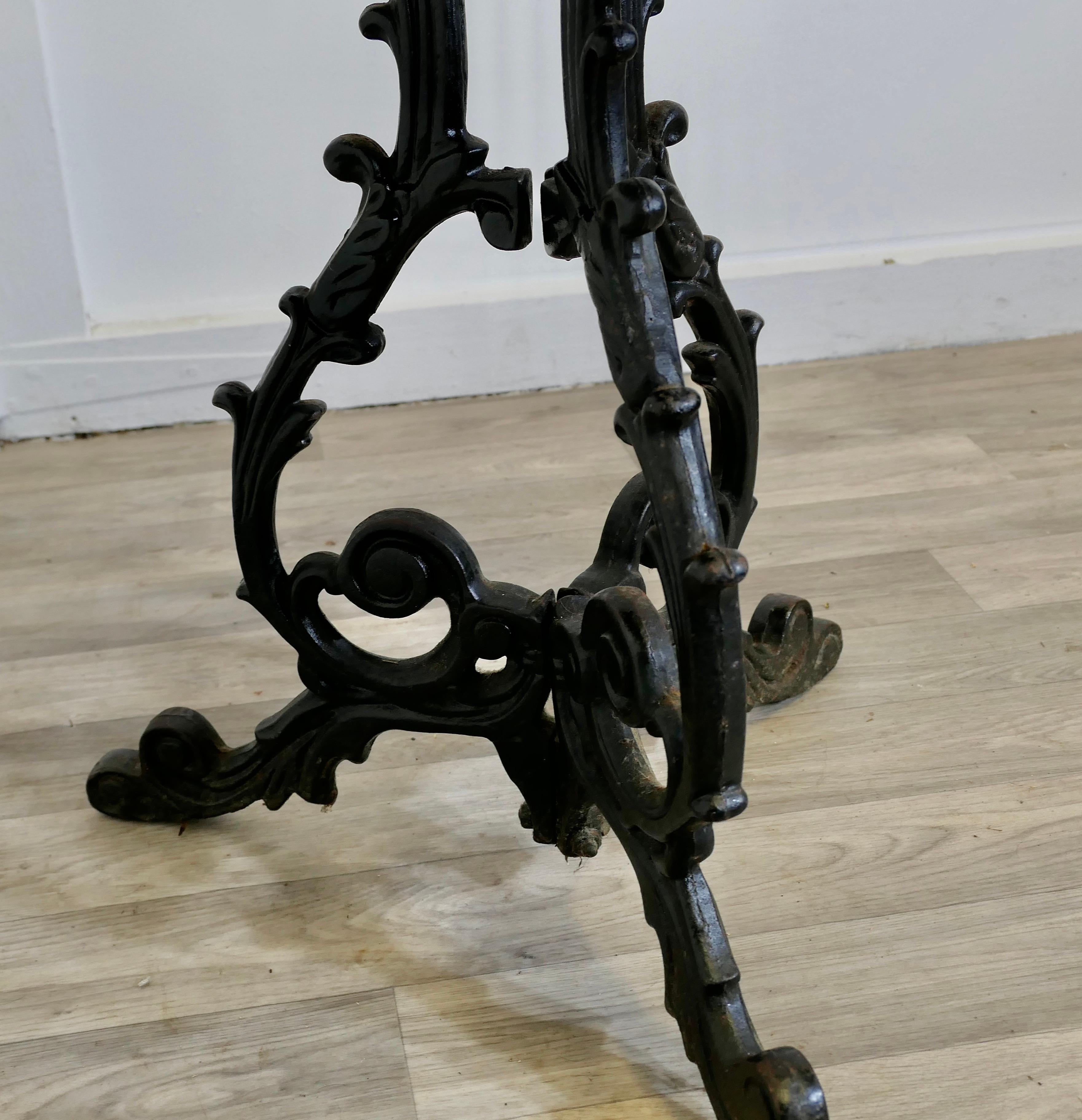 Victorian Cast Iron Scroll Work Occasional Table For Sale 6
