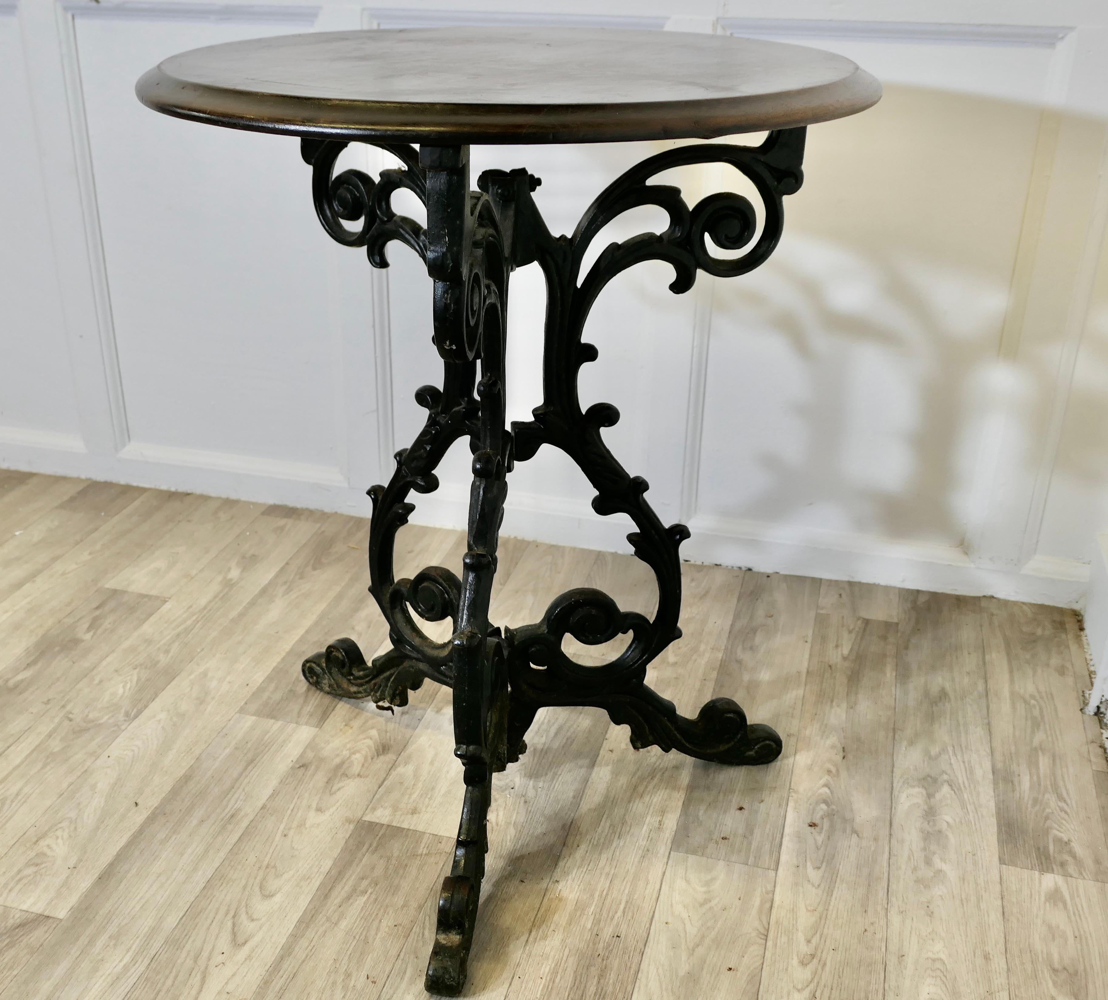 Victorian Cast Iron Scroll Work Occasional Table For Sale 1