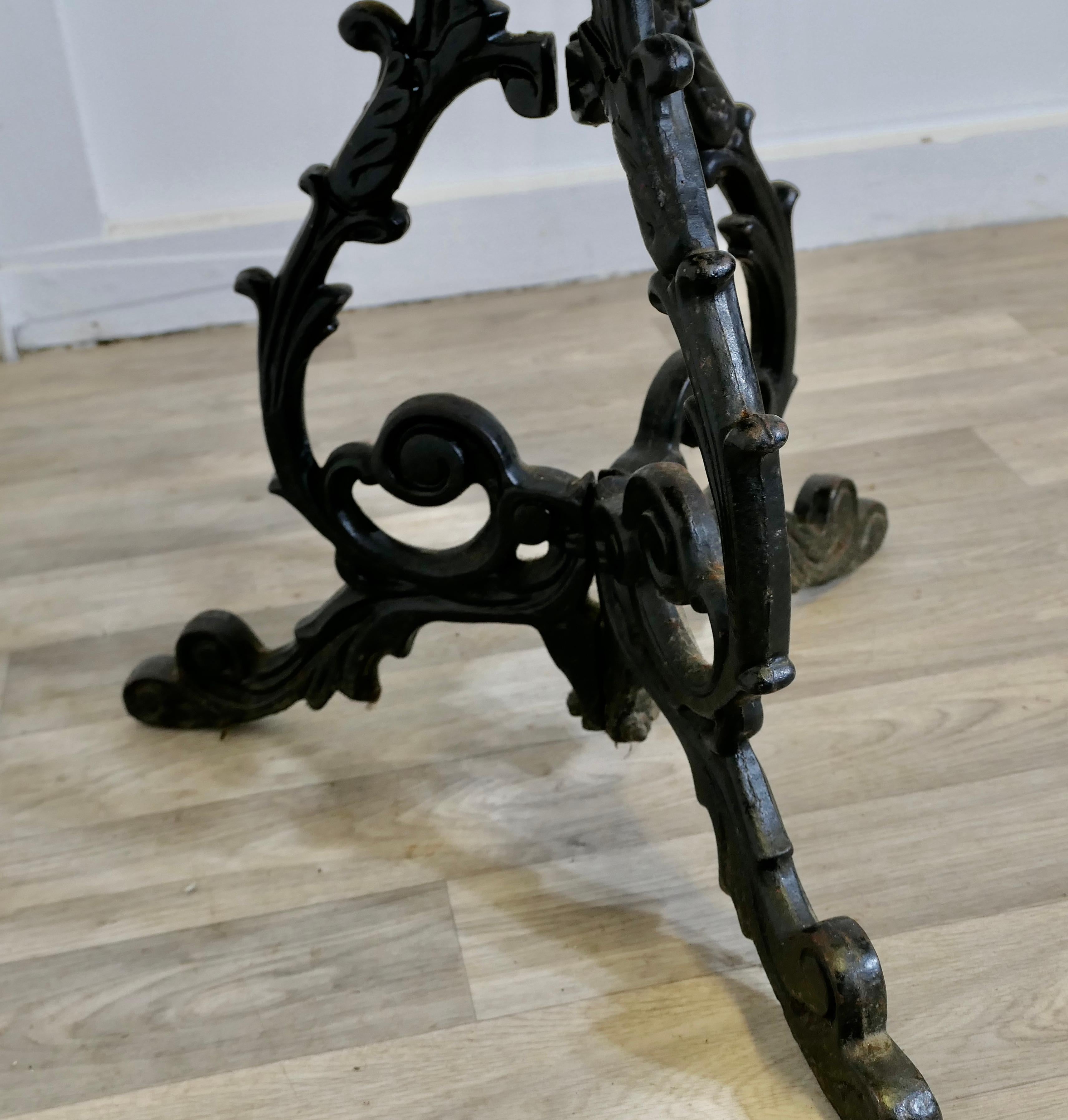 Victorian Cast Iron Scroll Work Occasional Table For Sale 4