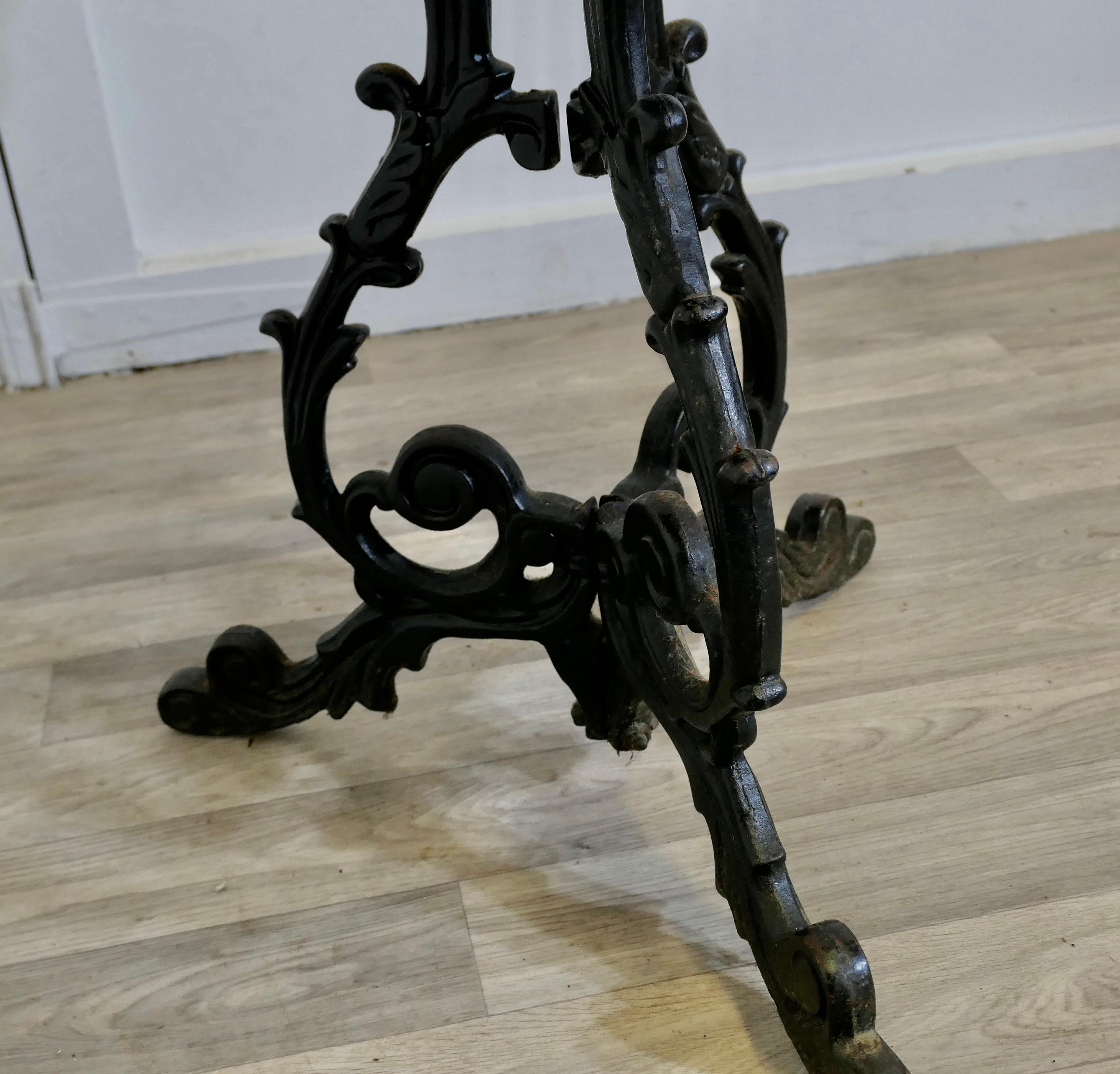 Victorian Cast Iron Scroll Work Occasional Table For Sale 5