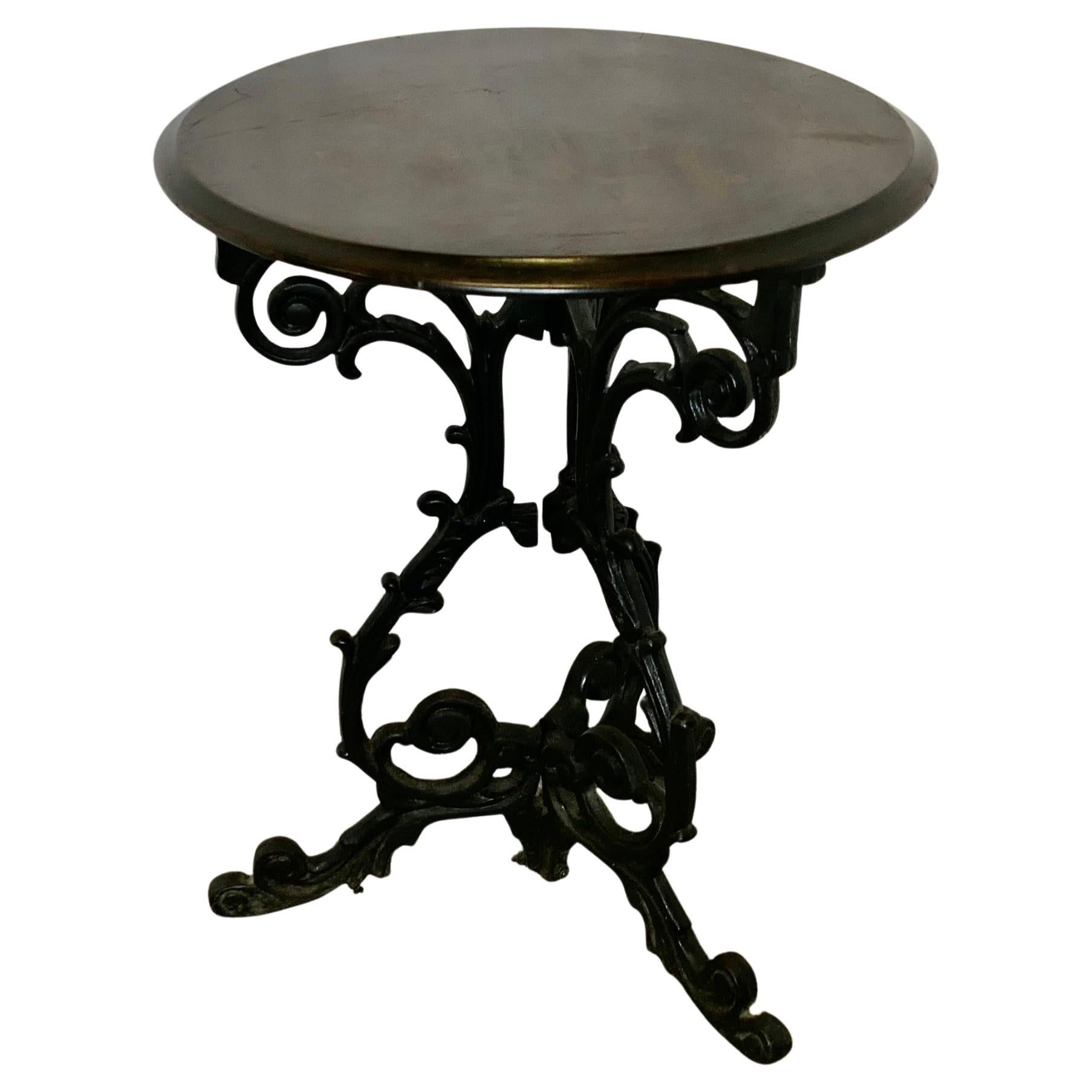 Victorian Cast Iron Scroll Work Occasional Table For Sale