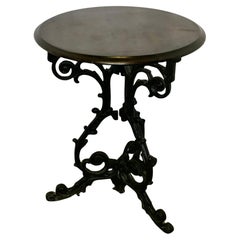 Victorian Cast Iron Scroll Work Occasional Table