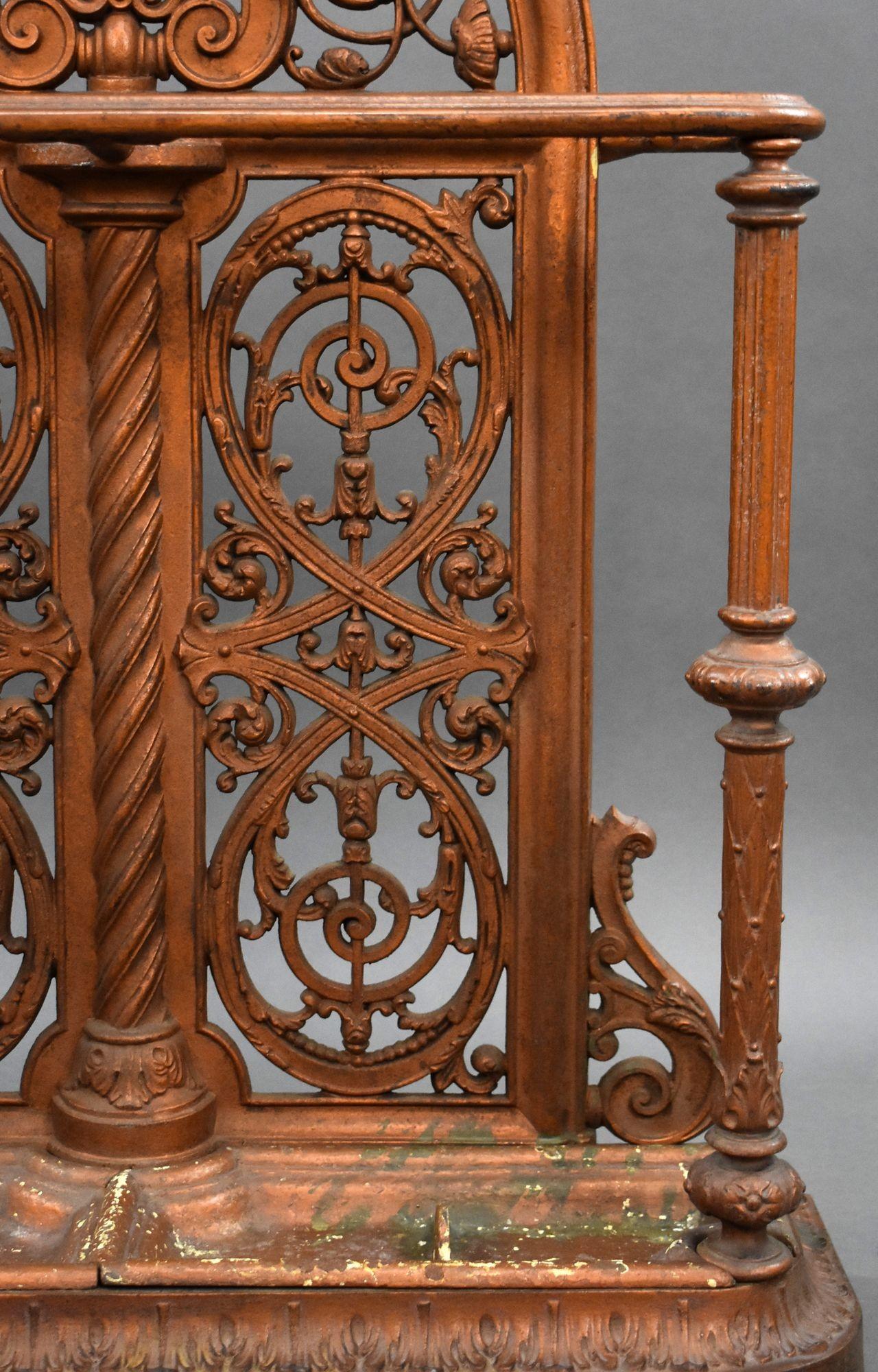 Victorian Cast Iron Stick Stand by Falkirk Foundry (c.1880) For Sale 2