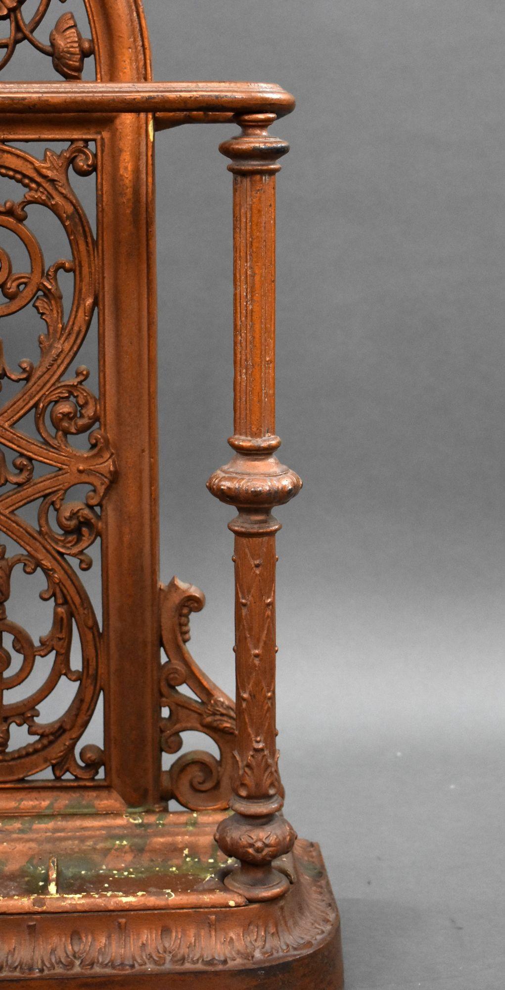 Victorian Cast Iron Stick Stand by Falkirk Foundry (c.1880) For Sale 3