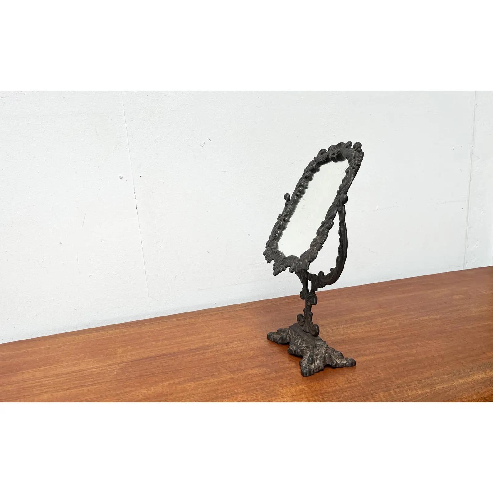 Victorian Cast Iron Table Mirror, 1900s For Sale 6