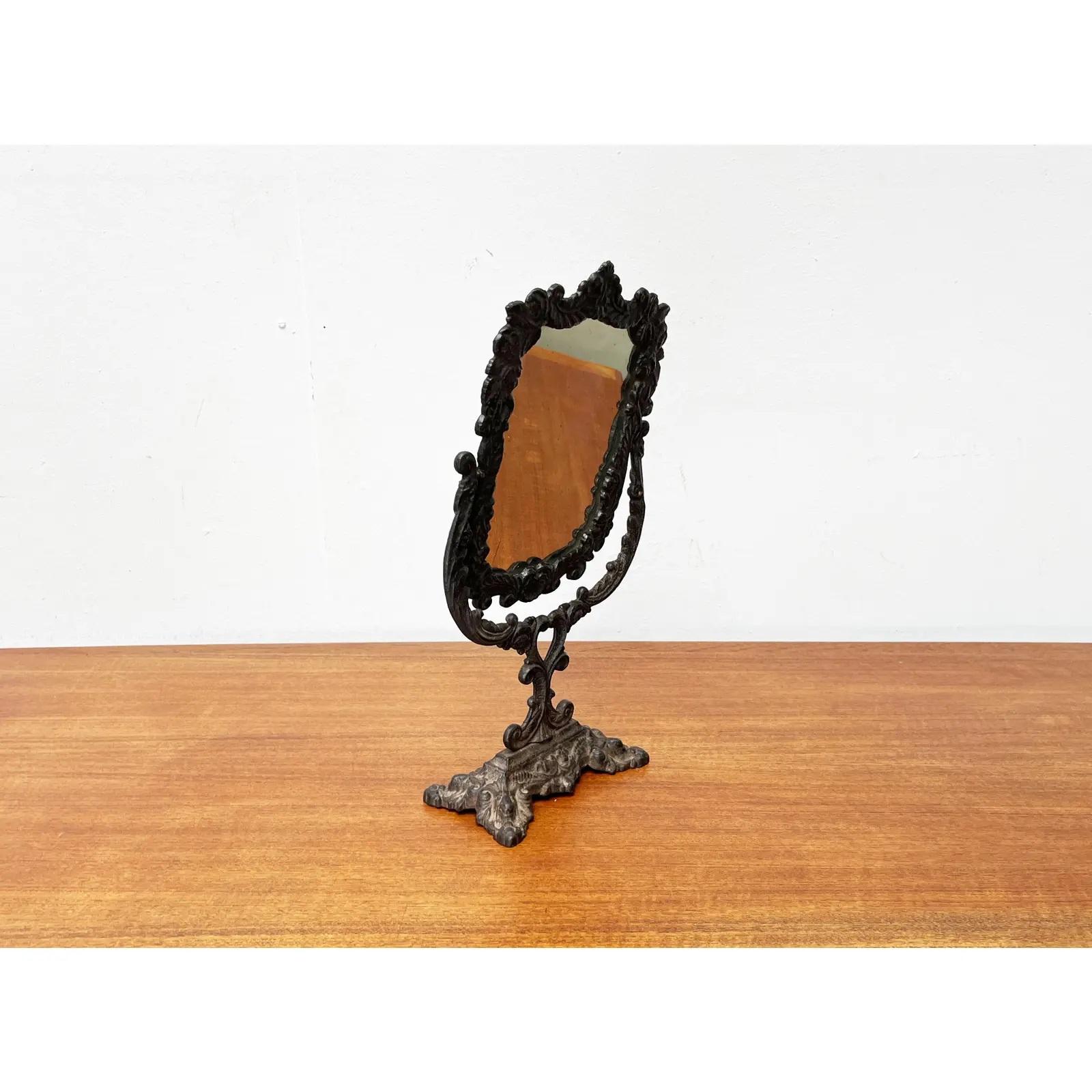 20th Century Victorian Cast Iron Table Mirror, 1900s For Sale