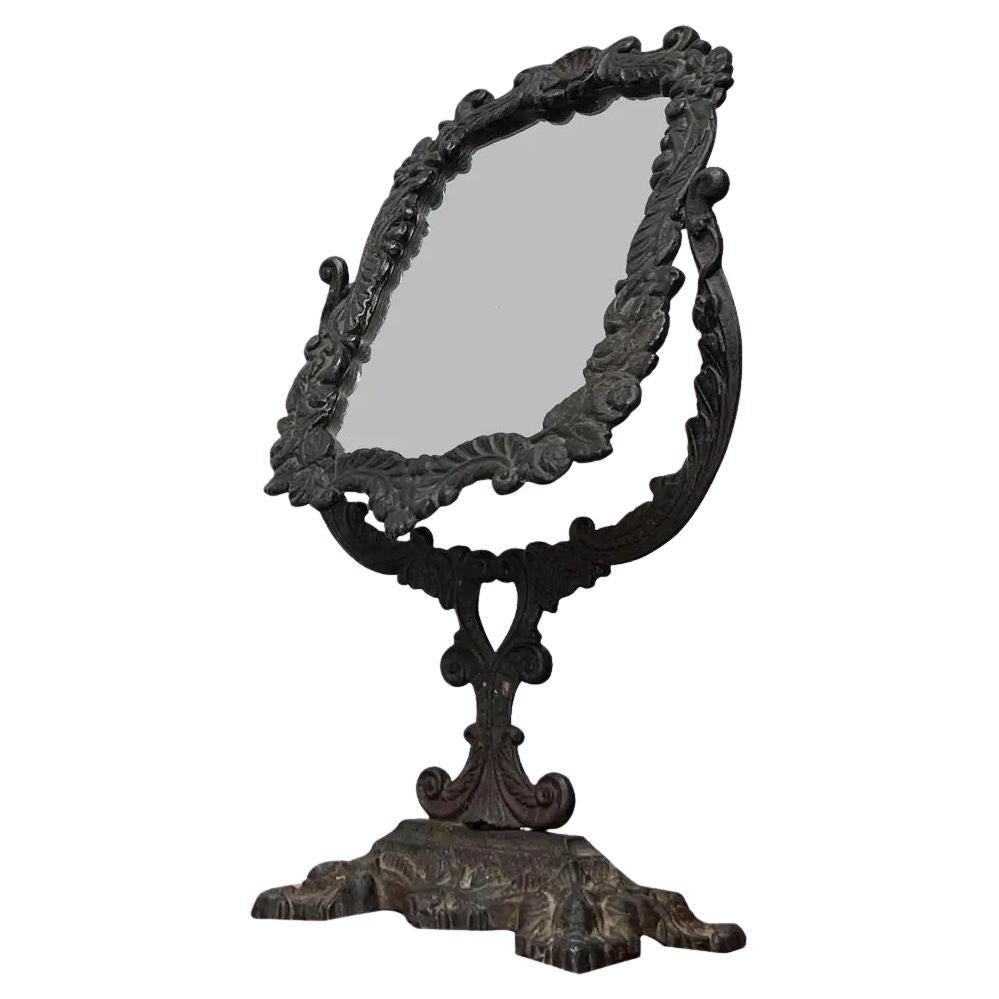 Victorian Cast Iron Table Mirror, 1900s