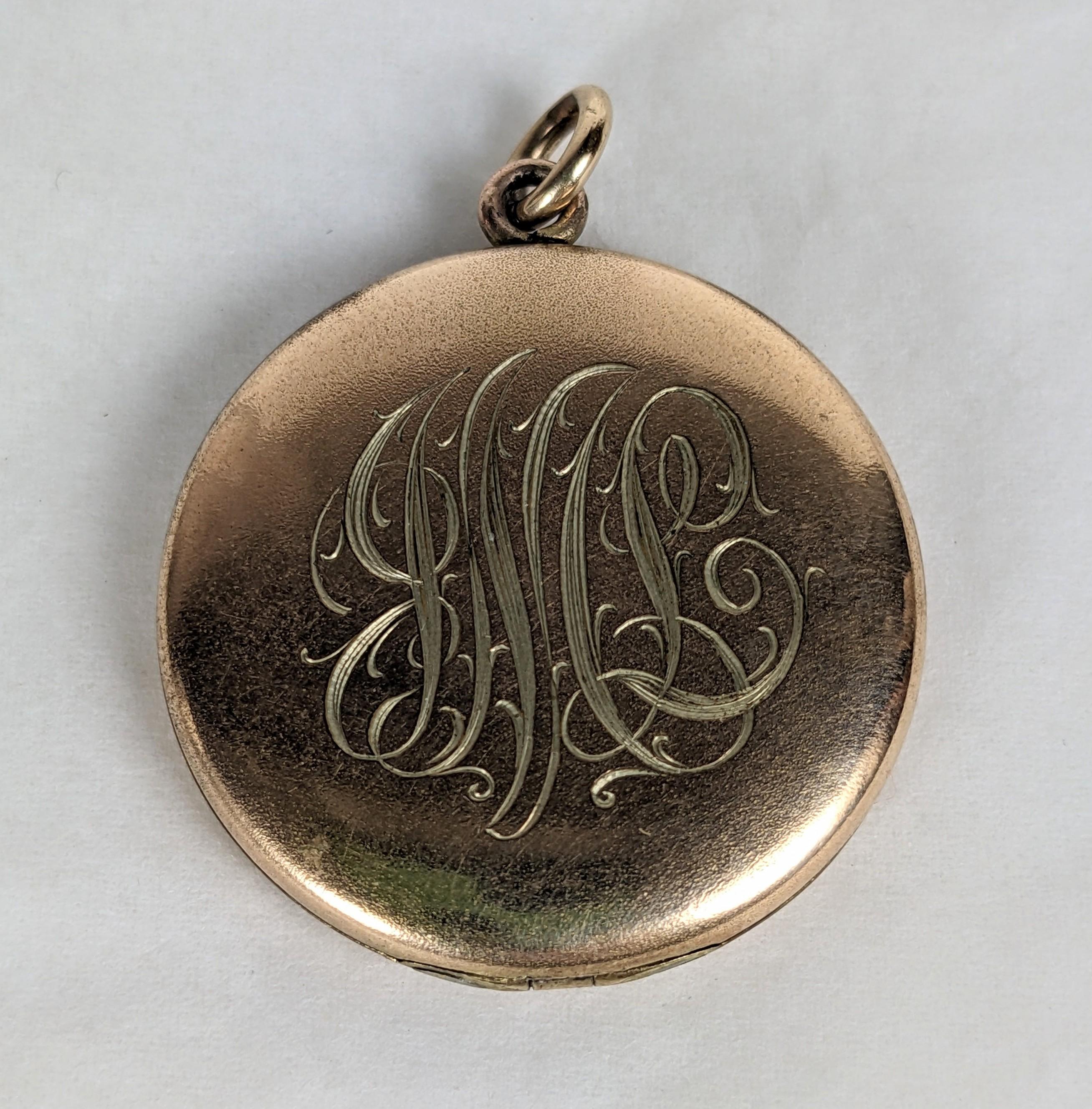 Victorian Cat Tails Paste Locket For Sale 1