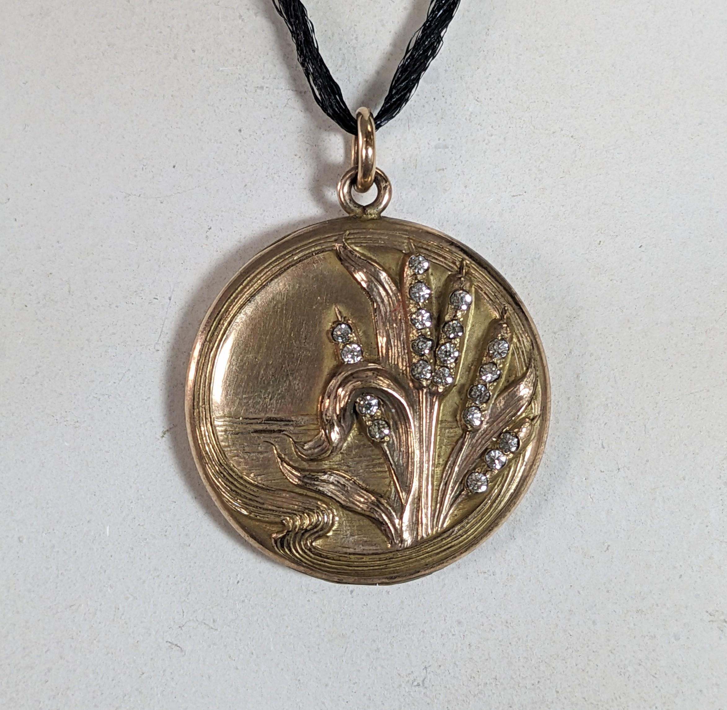 Victorian Cat Tails Paste Locket For Sale 4