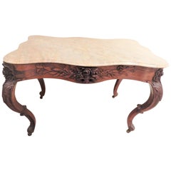 Victorian Center table “Belter” Rosewood 