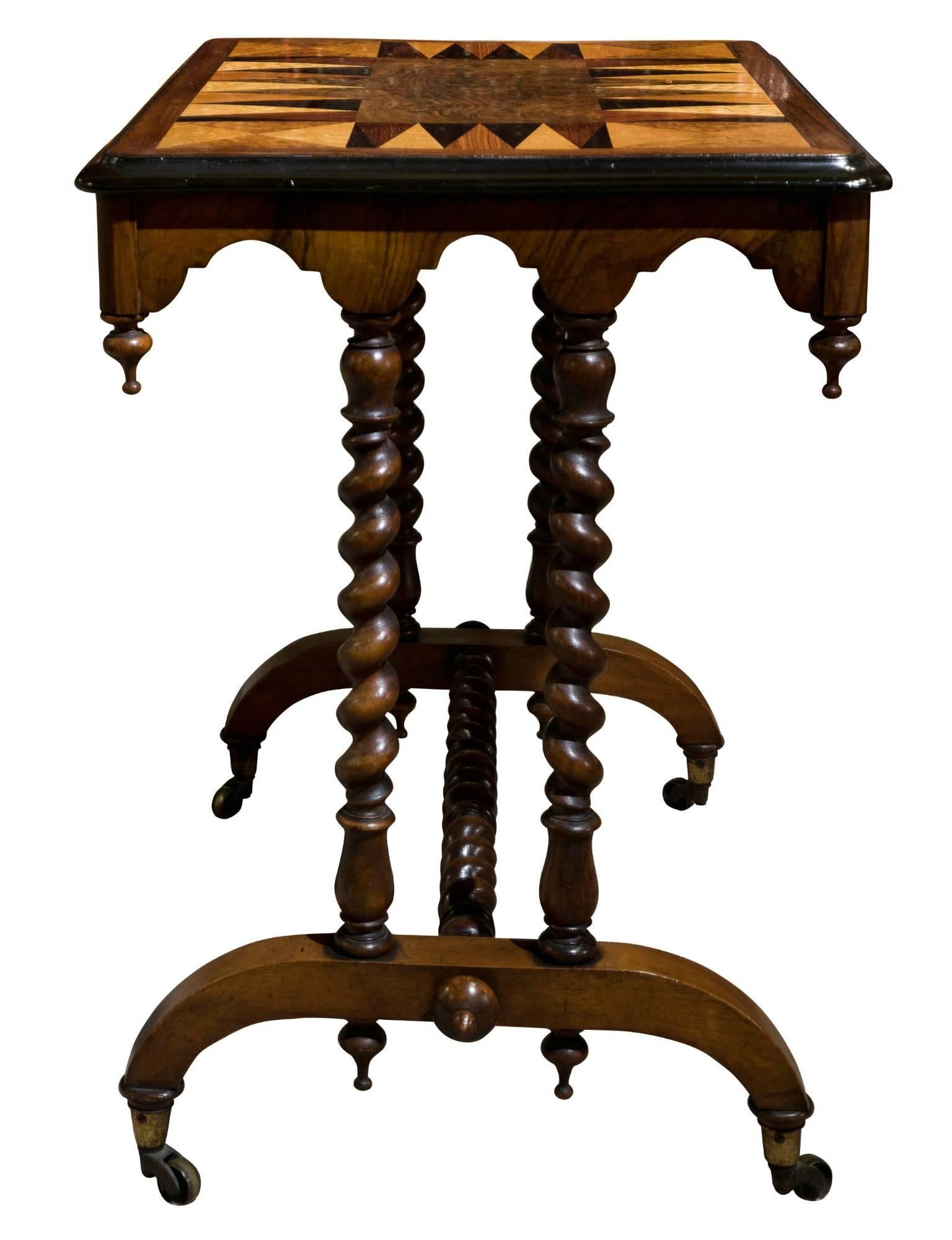 Victorian Specimen Timber Top Rectangular Centre Table For Sale 2