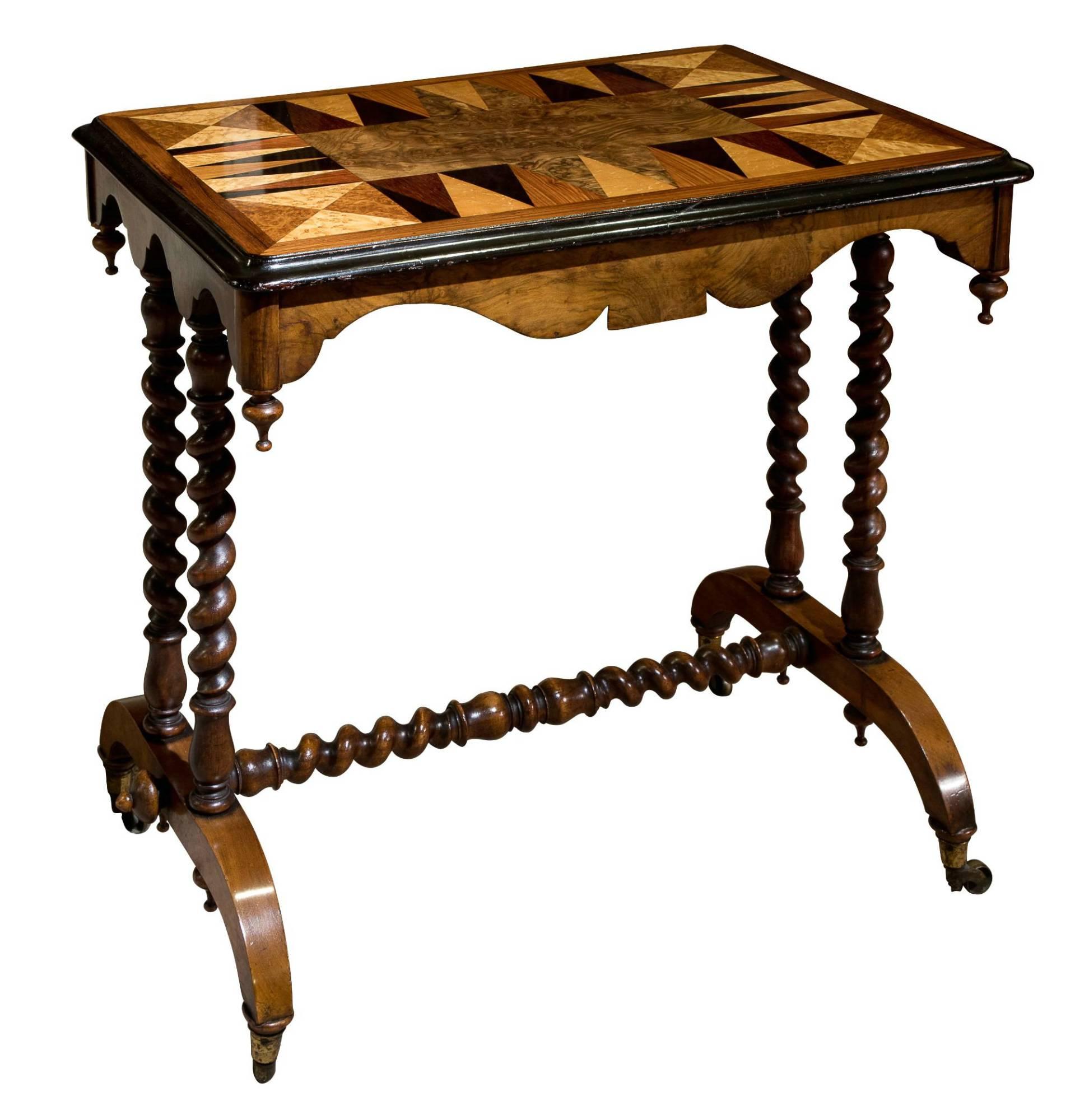 Victorian Specimen Timber Top Rectangular Centre Table For Sale