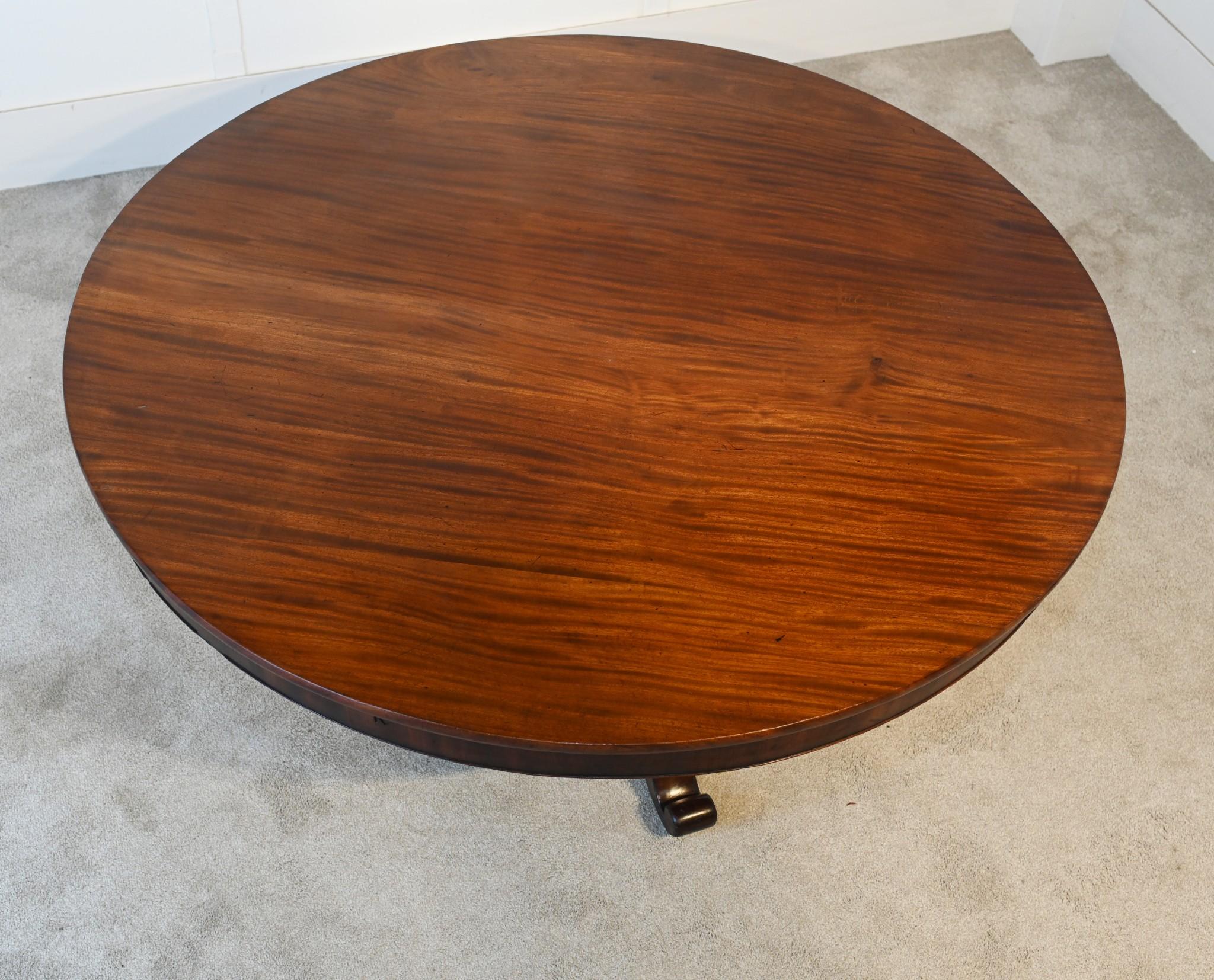 Victorian Centre Table Mahogany Period 1840 Dining In Good Condition For Sale In Potters Bar, GB