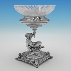 Victorian centrepiece suite of 3 dishes made by Elkington & Co. 1890 - 1895.