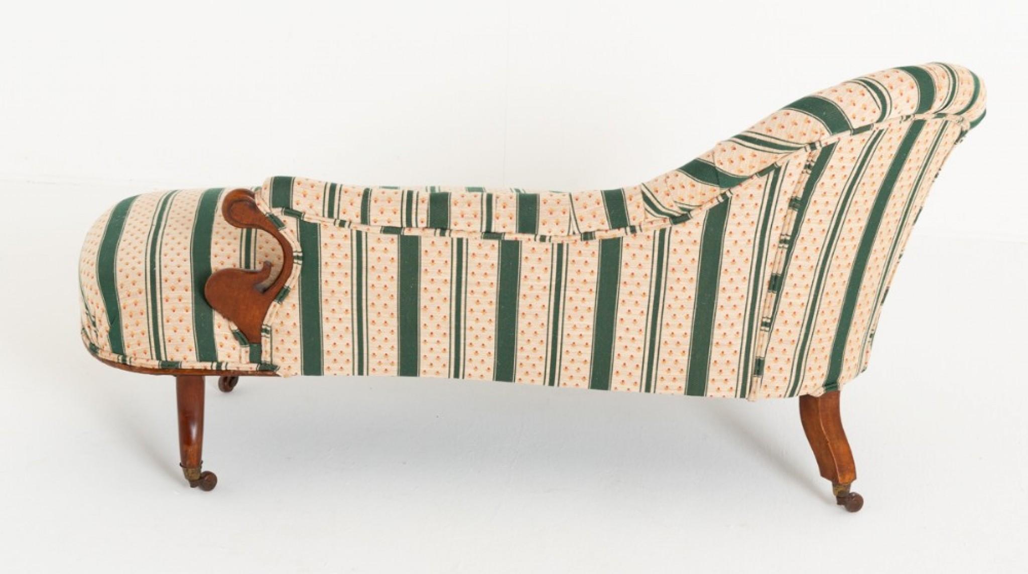 Viktorianisches Chaise Longue Couch Tagesbett aus Mahagoni 1860 im Zustand „Gut“ im Angebot in Potters Bar, GB
