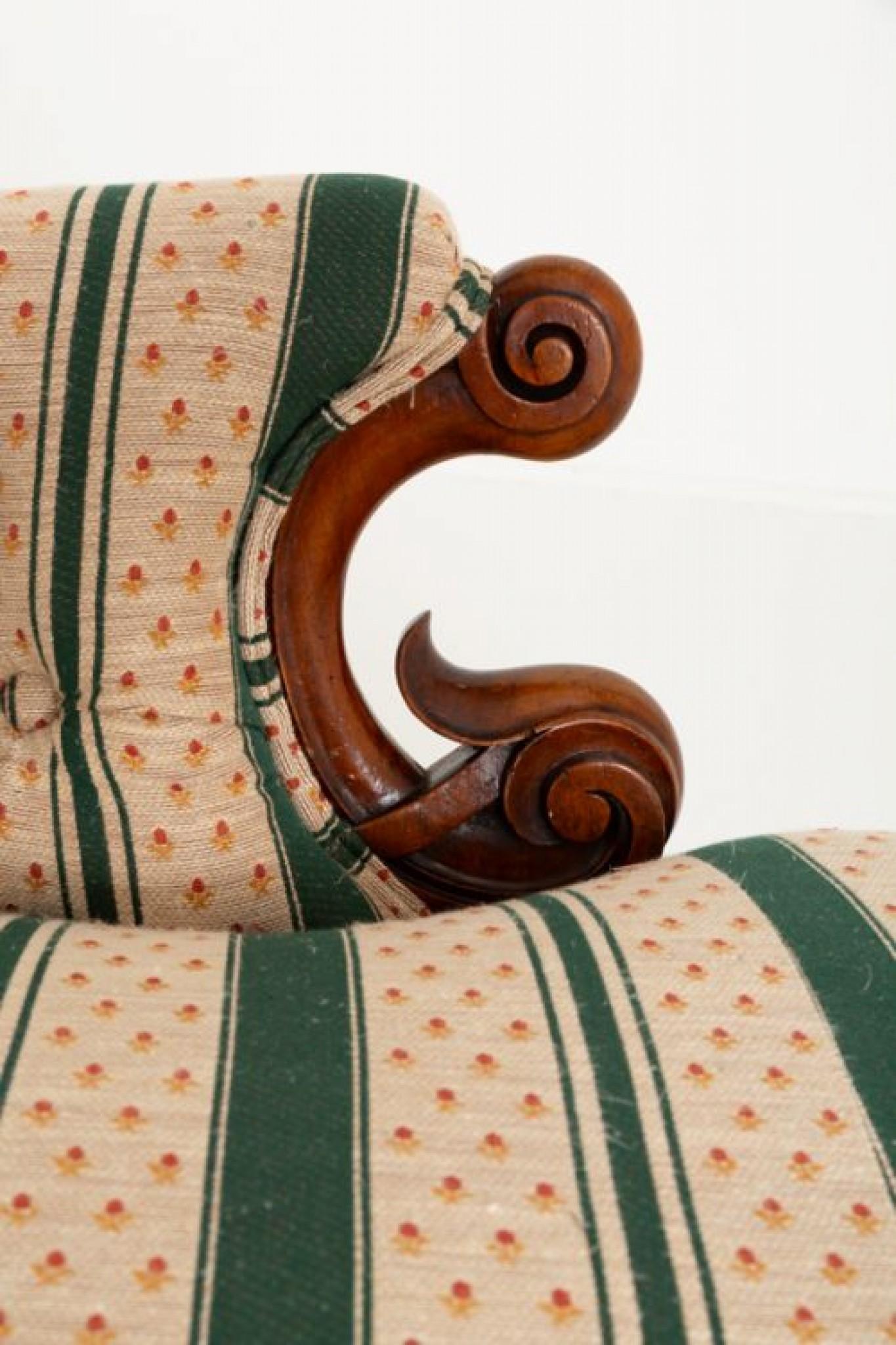 Viktorianisches Chaise Longue Couch Tagesbett aus Mahagoni 1860 im Angebot 1