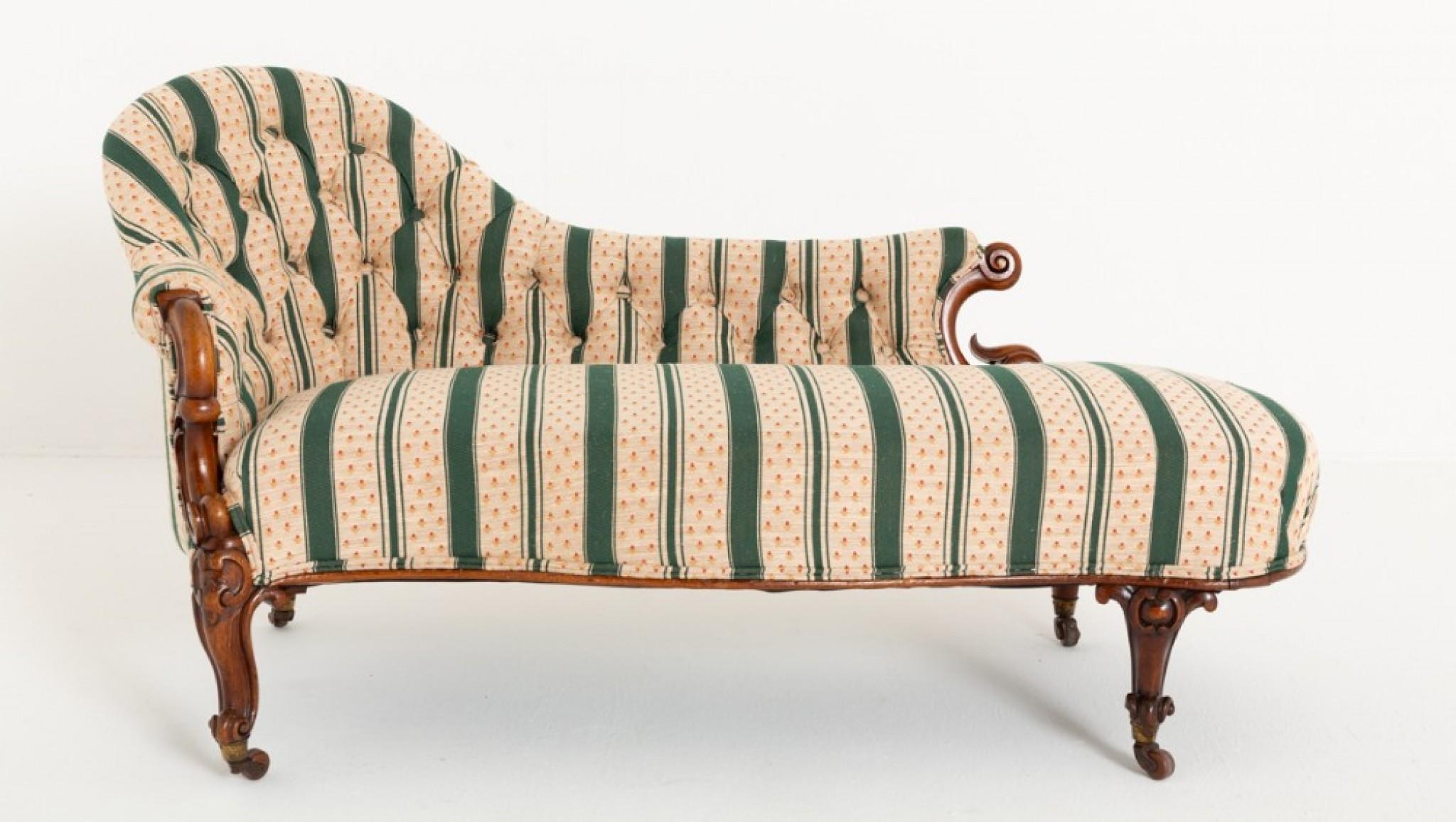 Viktorianisches Chaise Longue Couch Tagesbett aus Mahagoni 1860 im Angebot 2