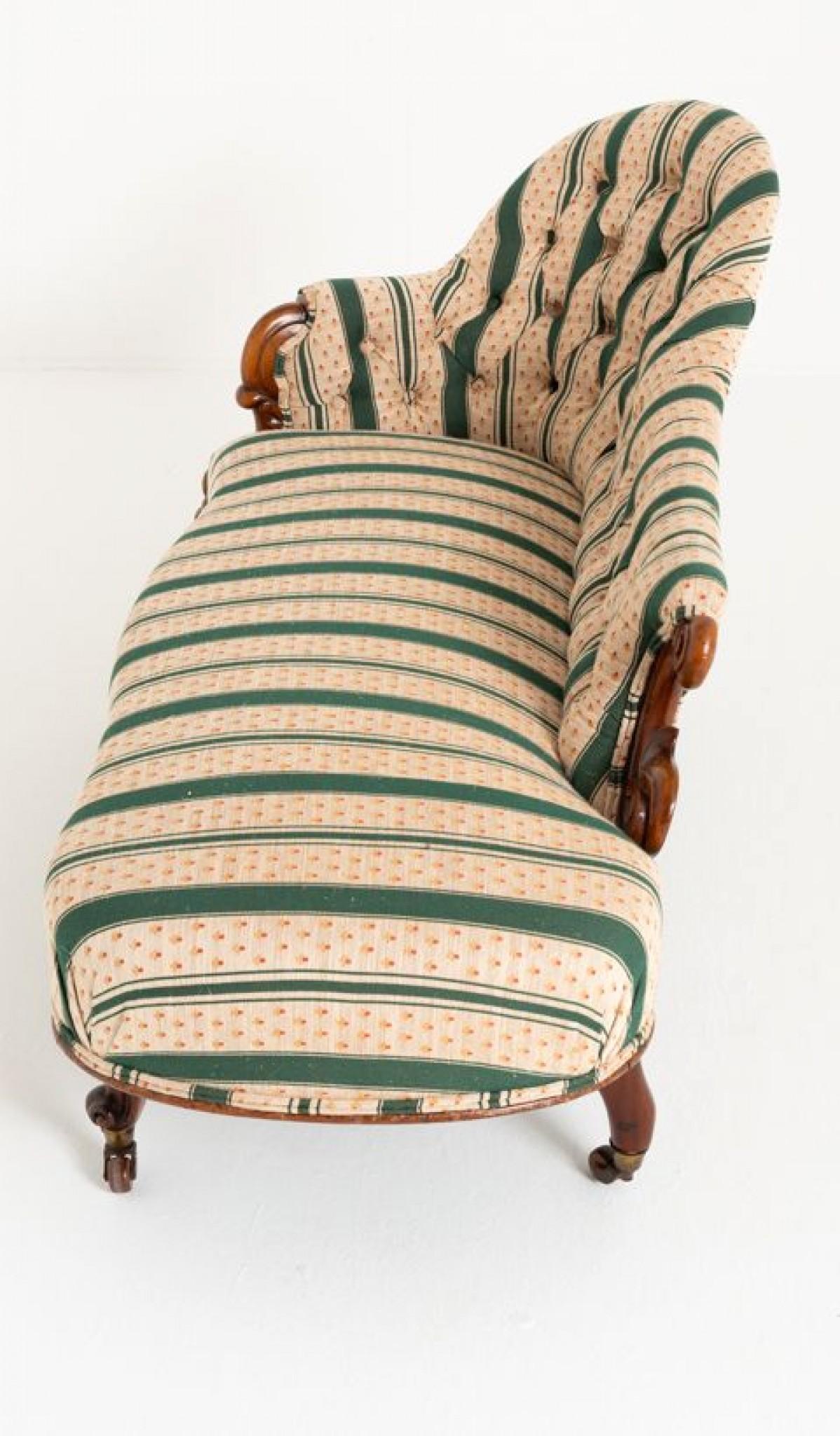 Viktorianisches Chaise Longue Couch Tagesbett aus Mahagoni 1860 im Angebot 5