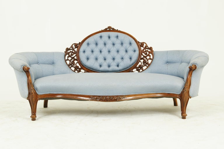 Antique Chaise Lounge, Victorian Loveseat, Vintage Settee, Scotland, 1870,  B1528 For Sale at 1stDibs