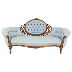 Used Chaise Lounge, Victorian Loveseat, Vintage Settee, Scotland, 1870, B1528