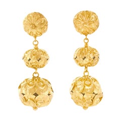 Viktorianische Chandelier-Ohrringe aus Gold