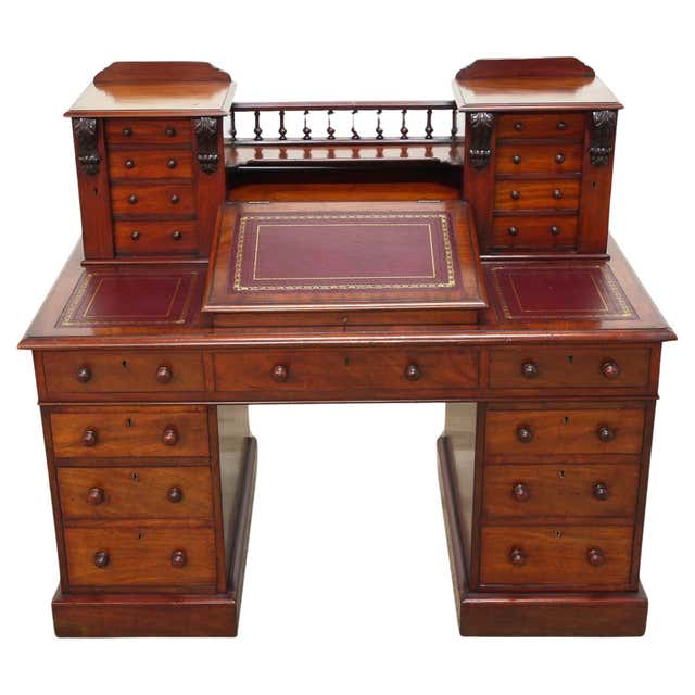 Victorian Writing Table Desk Walnut Ebonised 1860 For Sale at 1stDibs