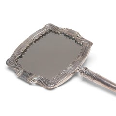 Victorian Chased Silver Hand Mirror