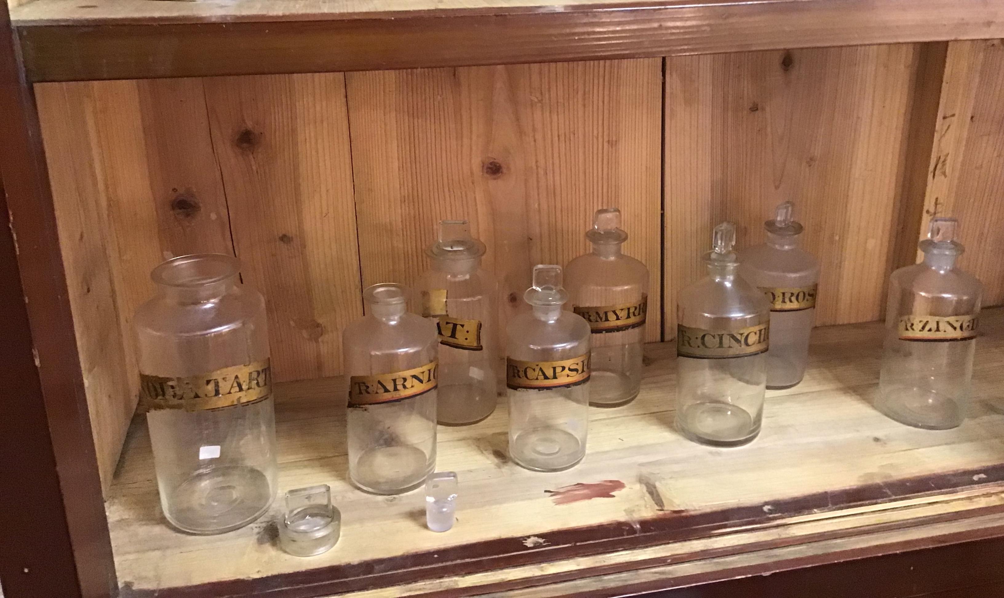 English Victorian Chemistry Bottles