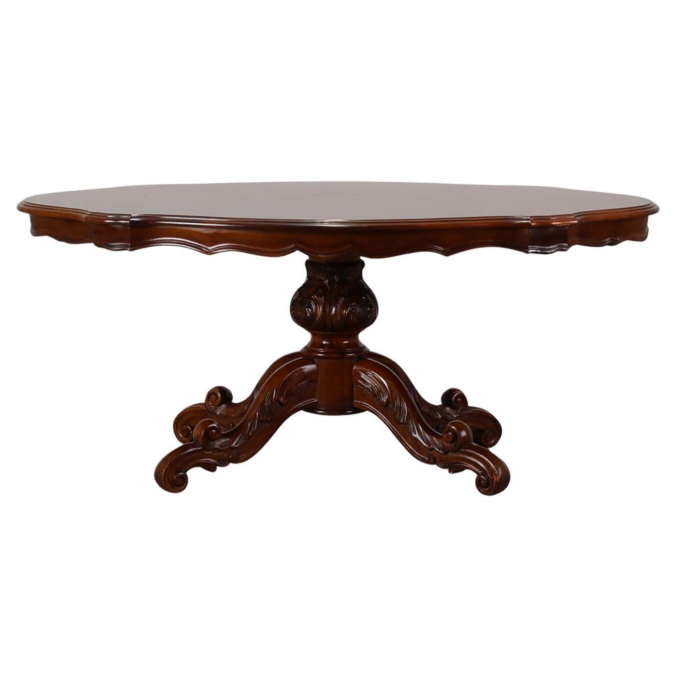 Victorian Cherrywood Oval Coffee Table, England, circa 1850