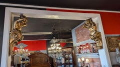 Victorian Cherub Corbel Pair, Pressed Tin, Late 19th Century