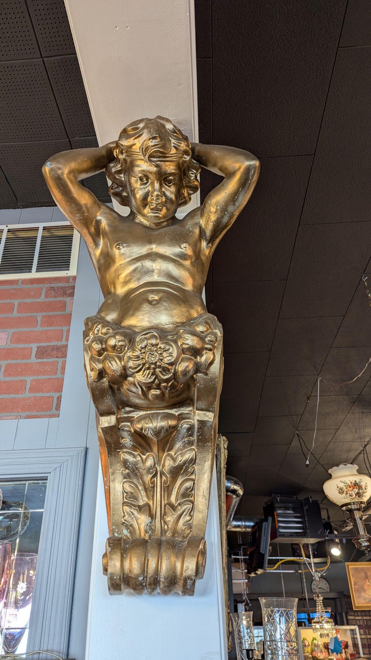 American Victorian Cherub Corbel pair For Sale