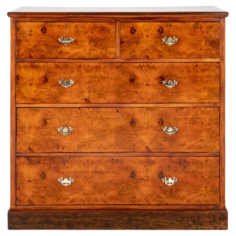 Victorian Chest Drawers Antique Walnut Commode, 1890 For Sale at 1stDibs