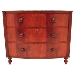 Victorian Chest Drawers, Bow Front Antique Circa 1800