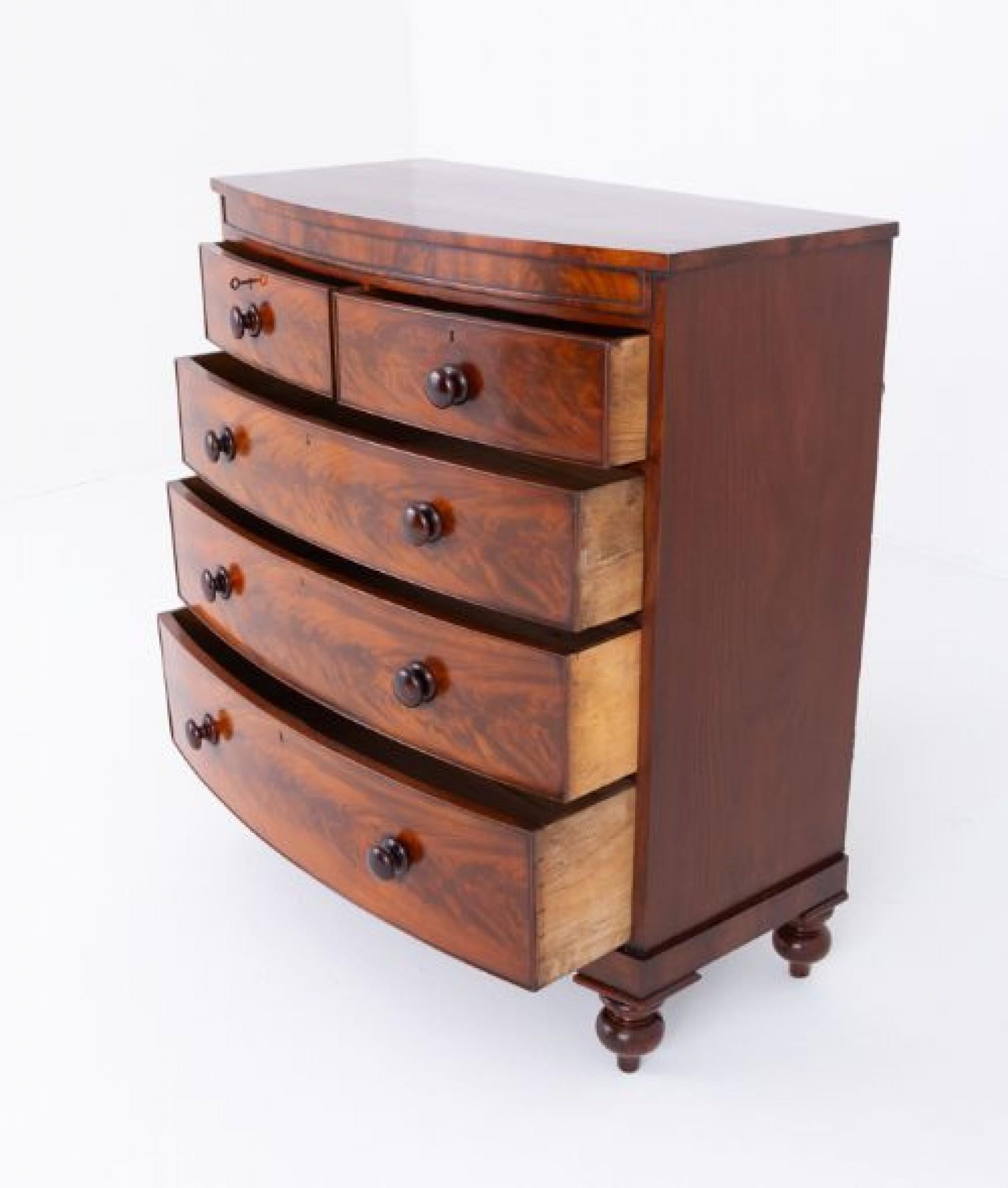 Cajonera Victoriana Arco de Caoba 1860 Mediados del siglo XIX en venta