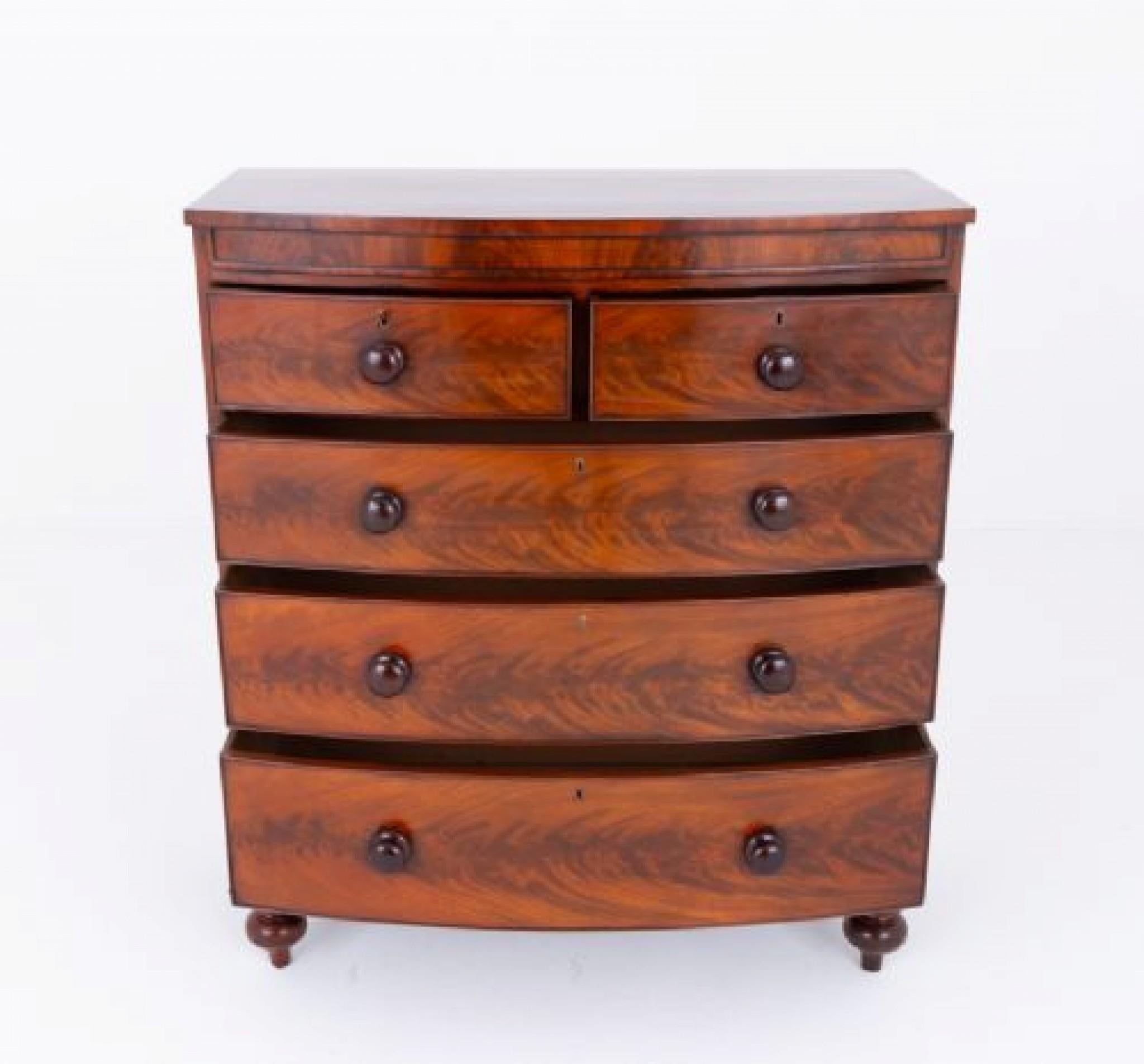 Cajonera Victoriana Arco de Caoba 1860 en venta 2