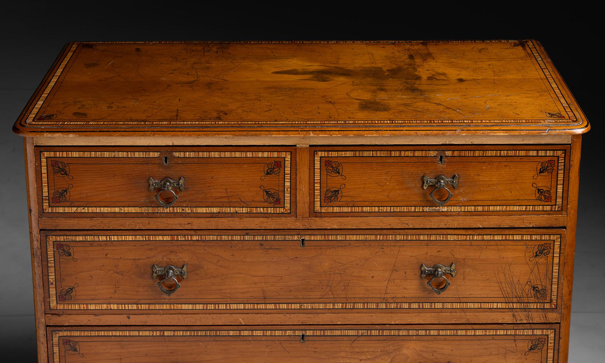 Wood Victorian Chest of Drawers, England circa 1890