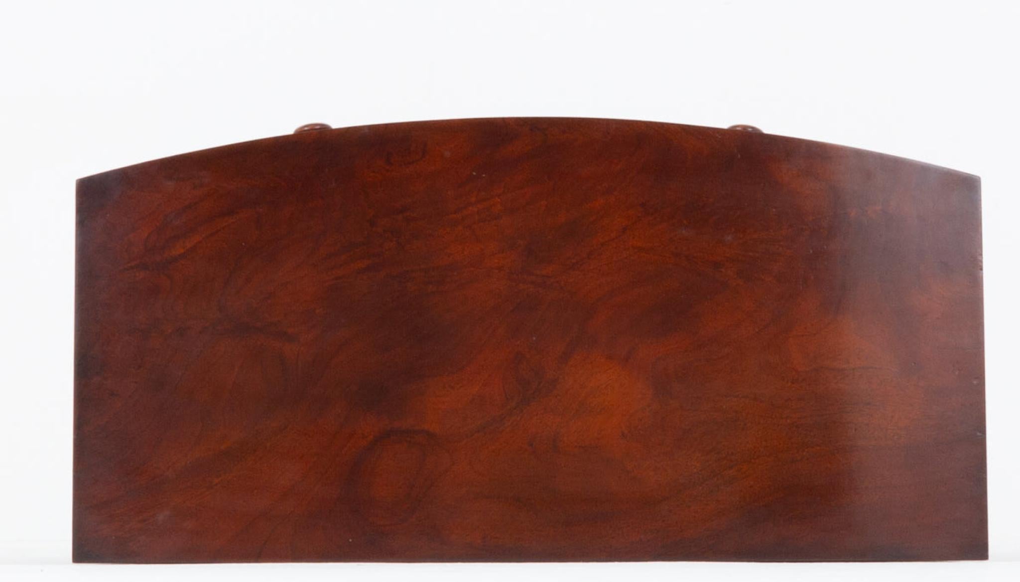 Late 20th Century Victorian Chest of Drawers Mahogany Bow Front For Sale