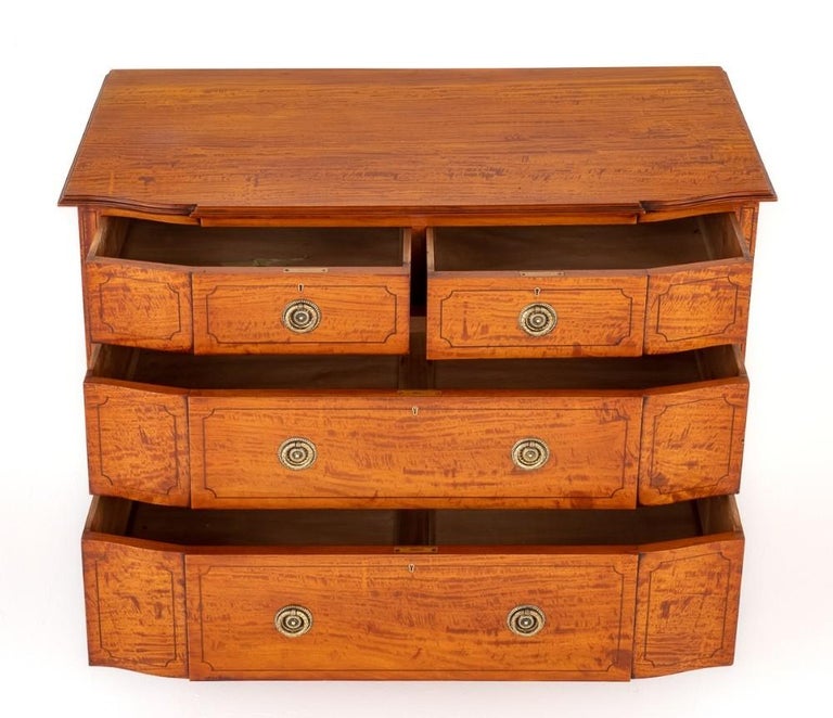 Victorian Chest of Drawers Satinwood Commode, 1880 For Sale at 1stDibs