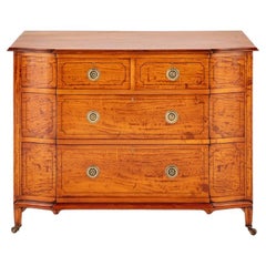 Victorian Chest of Drawers Satinwood Commode, 1880