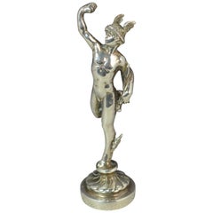 Viktorianische Chester Silber Hermes griechischer Gott Miniatur Statue Tisch Siegel