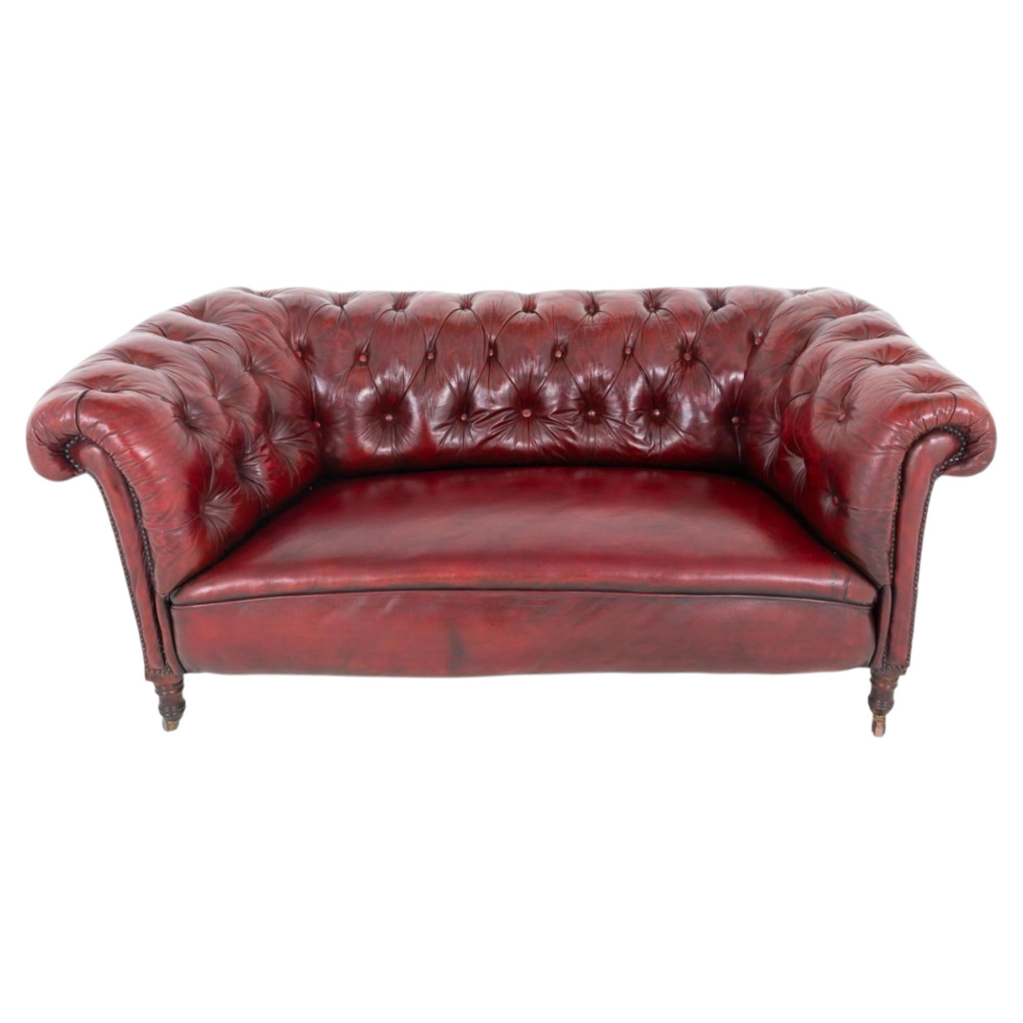 Canapé Chesterfield Victorien Période 1880