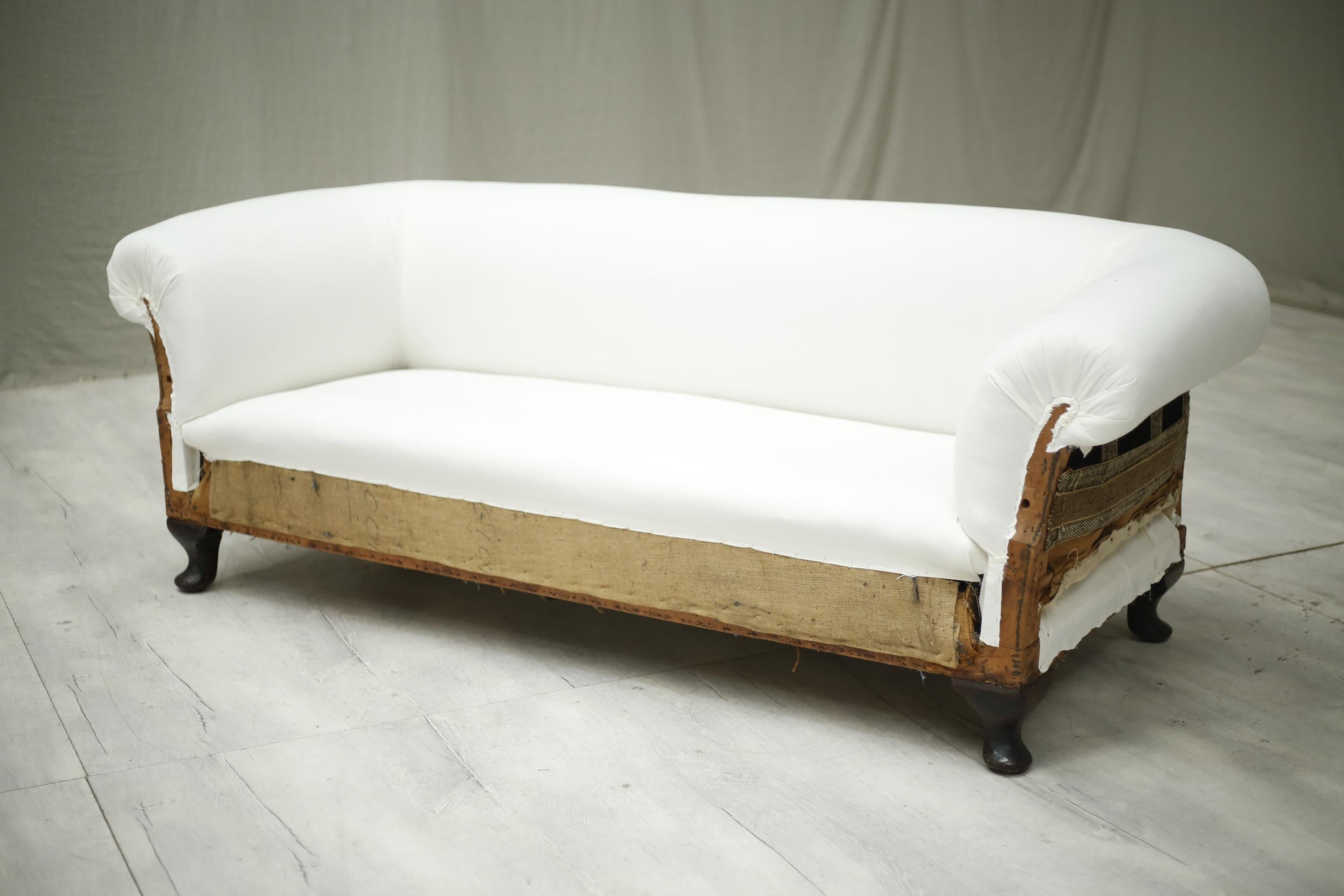 19th Century  Victorian Chesterfield Sofa with Cabriole Legs